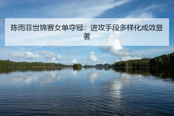 陈雨菲世锦赛女单夺冠：进攻手段多样化成效显著